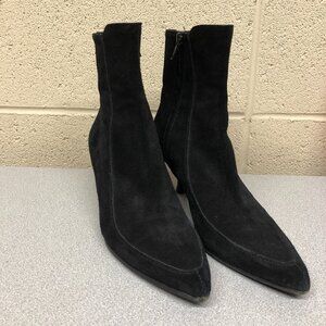 Salvatore Ferragamo Black Suede Ankle Boots Size 6.5